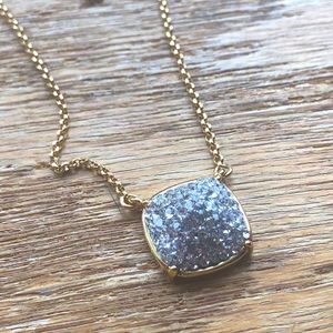 💕 Kate Spade Clay Pave Square Pendant Necklace